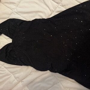 SHEIN Black Glitter Dress